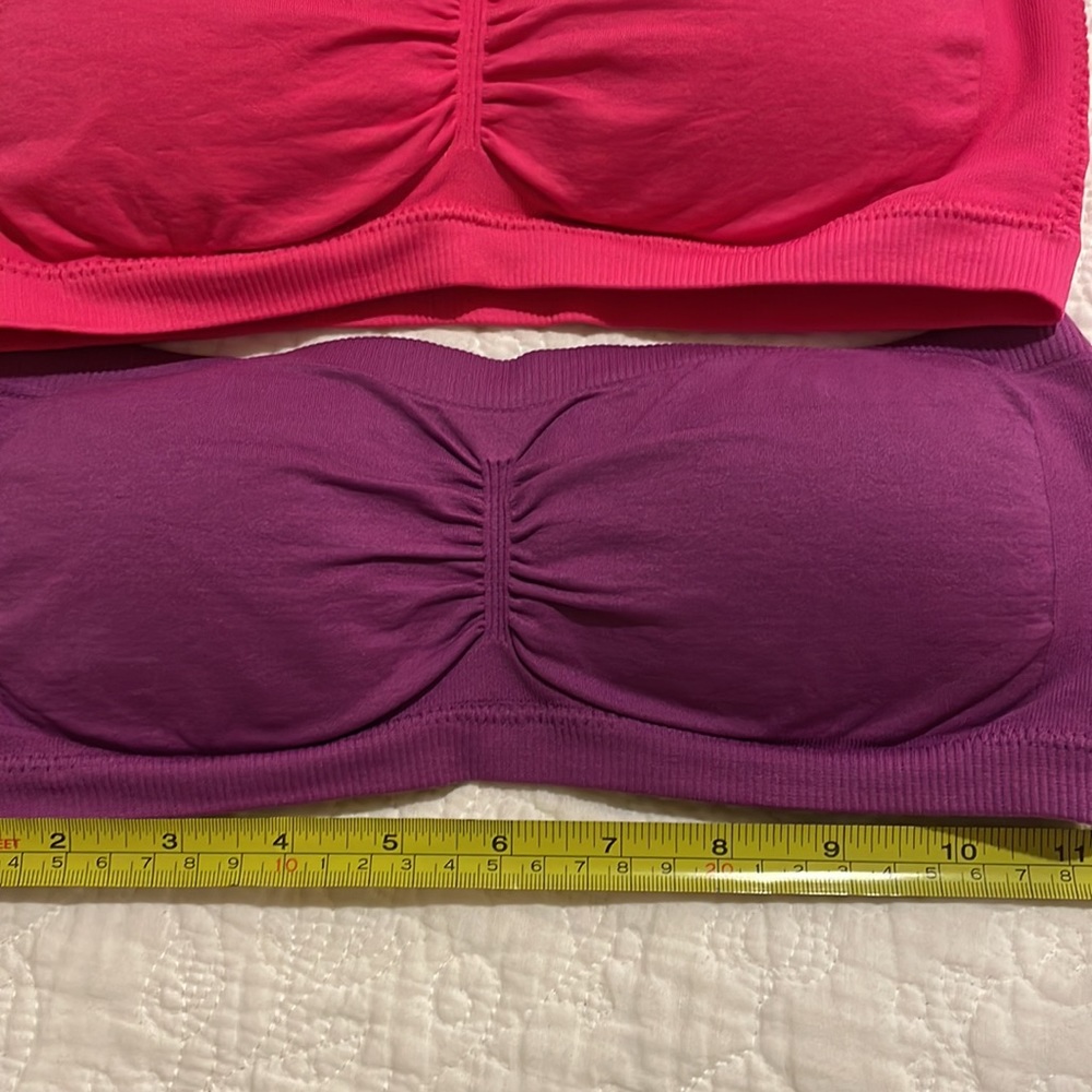SALE. SALE. SALE.  1 Purple. 1 pink Strapless bras- tube top. Size S/M - Picture 9 of 9